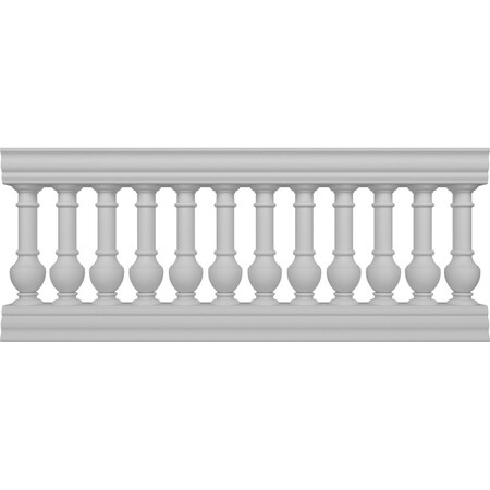 Ekena Millwork Fiberthane York Balustrade Railing Kit, Style N (6 3/8" On-Center Spacing to Pass 4" Sphere Code) BALK32X072YON